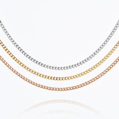 China Chain For Necklaces 316L Stainless Steel Faceted Restriction Chains Jewelry Cuban Chain For Fashion Necklace Or Bracelet Making for sale