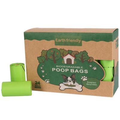 China Amazon Sustainable Hot Selling Wholesale Custom Printed Biodegradable Cornstarch Pet Waste Bags Eco Friendly Dog Poop Bags for sale