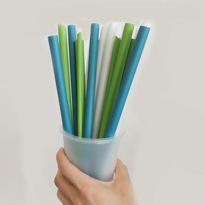 China Disposable Bar Accessories Paperless Packaging Printing Straw Disposable Biodegradable PLA Drinking Straight Straws for sale