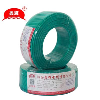 China 1.5 Mm 2.5 Mm 4 6 Mm Single Core PVC Coated Over Electrical Cable Copper Wire for sale