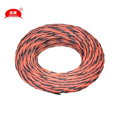 China 2 Core 1.5 Mm Square Cable 300/300V PVC Insulated Over RVS Flexible Twisted Pair Cable Wire for sale