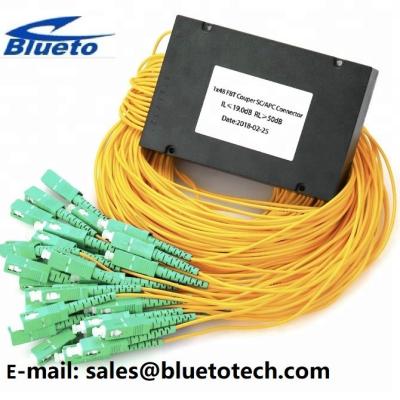 China Optical FBT Coupler 1x48 SC APC Single Mode Fiber Optic Splitter for sale