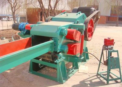 China Rotary Drum Wood Chipper Machine , Wood Shredder Machine With Base Frame Design for sale