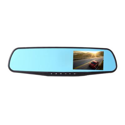 China HD Video Recording 4.5 inch car dvr dual lens dash camera auto rear view mirror video recorder with 1080p backup camera for sale