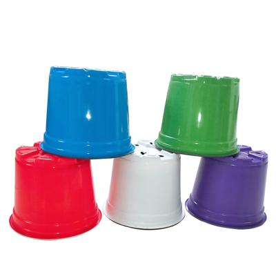 China Minimalist Wholesale Color Two Color Plant Plastic Flower Pot for sale