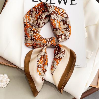 China Free Shipping Autumn Silk Scarves Big Square Long Scarf Yarn Dyed Spot Merchandise Summer for sale