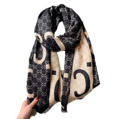 China Autumn and winter sale printing 180 65cm other scarves shawls knitted scarf polyester adult for sale