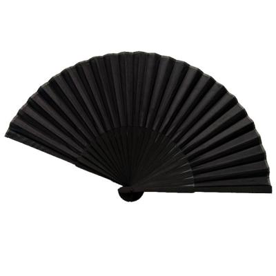 China Vintage Chinese Style Ornaments Black Hand Fan Vintage Home Decor for sale