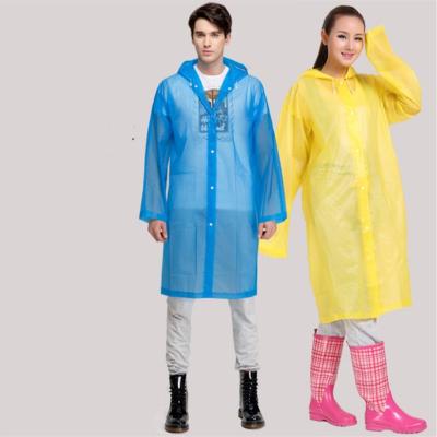 China Travel Raincoat EVA Transparent Raincoat Portable Outdoor Men Women Fashion Bachelor Raincoats Waterproof Hooded Ponchos Camping Rain Plastic Cover for sale