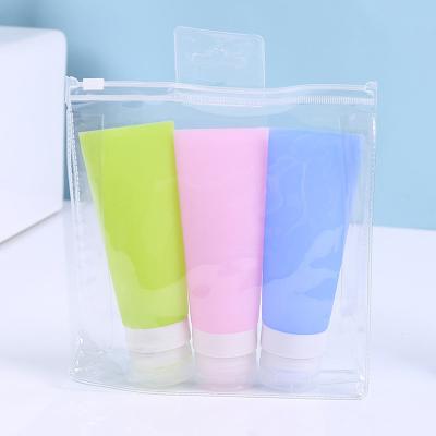 China Container For Shampoo Bath Container Travel Packaging Silicone Press Refill Travel Cosmetic Bottles Set For Liquids for sale