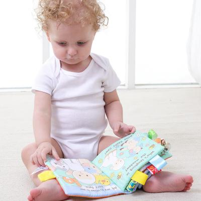 China ALQ Baby Cloth Book Early Learning Embroidery Tearing Cloth Rotten Book Baby Educational Toys 16*16cm for sale