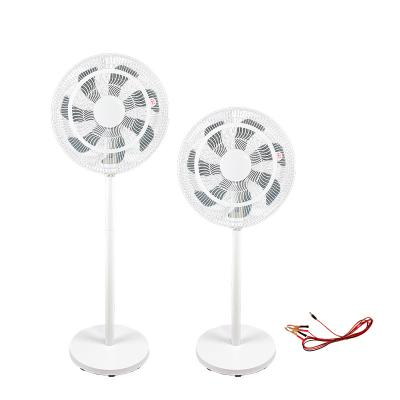 China New Style Simple/Powerful 12V Floor Fan 12v DC Stand Fan 16 Inch 18 Inch Solar Battery Fan for sale