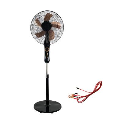 China DC 12V 24V Solar Outdoor Aluminum Blade Battery Electric Fan Low Noise and High Wind Brushless Fan 3 Motor Speed ​​Control Brushless Floor Motor for sale