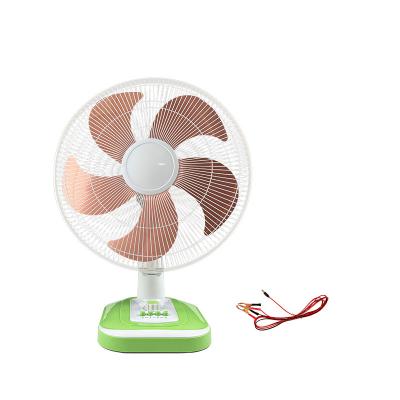 China High Wind 12V Table Fan 18 Inch DC Outdoor High Wind Desktop Fan Solar Battery Camp 3 Speed ​​5 Blades for sale