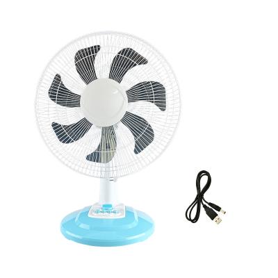 China Hotel USB Fan 5V USB Table Fan 16 Inch USB Socket 5 PP Blades 3 Speed ​​Desktop Fan for sale