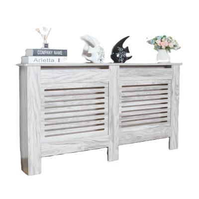 China Eco-friendly Hot Selling Cheap Wood Texture Radiator Cover Cabinet, Grill Style Radiator Shelf Cover for sale