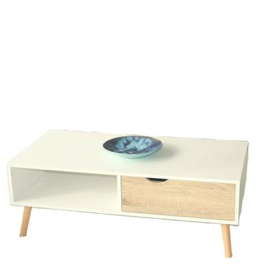 China Supply extendable cheap tea side table transforming Nordic coffee table with drawer for sale