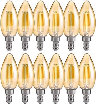 China Hotel Vintage Light Bulb C35 G45 T30 ST64 A60 G80 G95 G125 Candelabra Lights 4W 5W Dimmable Vintage LED Filament Edison Light Candle Bulb for sale