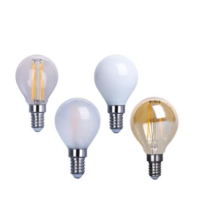 China Best Selling Residential E12 E14 E26 E27 LED Filament Bulb Light Lamp DC12V 24V AC110 220V 2W 4W 5W P45 G45 Retro Vintage Decorative Globe for sale