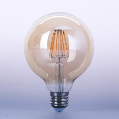 China Global hotel light bulbs 3000K G125 15w e27 led filament bulb for sale