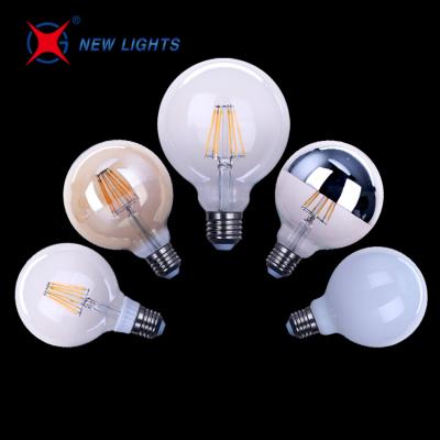 China XGY HIGH BRIGHT 3000K e26 e27 12w 15w g125 indoor lighting led filament bulb with CE Rohs for sale