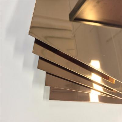 China 201 304 Decoration 316L Stainless Steel Color Sheet SS 304 Gold Construction Sheet Champagne Gold Mirror for sale