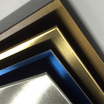 China Construction mirror polished to finish blue sheet color stainless steel for sale