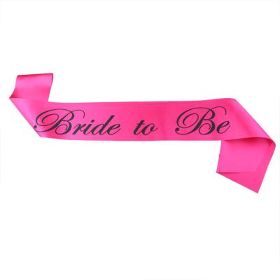 China Bachelor Party New Arrival Bachelorette Party Sash Girls Night Customized Bride To Be Sash Pink Stain Party Sash for sale