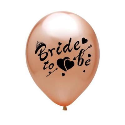 China Eco-Friendly Material Best Selling Singles Party Supplies 12 Inch Rose Gold Latex Balloons Rose Bridal Supplies Bride Balloons for sale