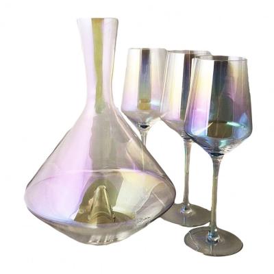 China Lead-Free Crystal Glass Decanter Set Size Lead-Free Crystal Glass Decanter Glass Quality Set For Hotel Restaurant Feast for sale