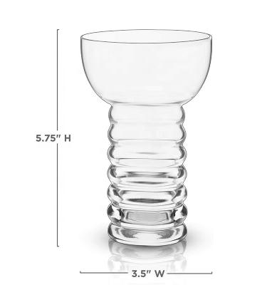 China Hot Sale Traditional Crystal Lead Free Premium Clear Tiki Bar Cocktail Glass Elegant From Amazon for sale