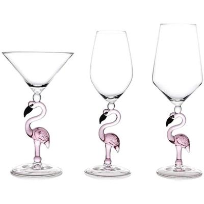 China Flamingo Bar Wine Bar Unique Unique Tableware Creative Martini Tumbler Pink Wine Glass for sale