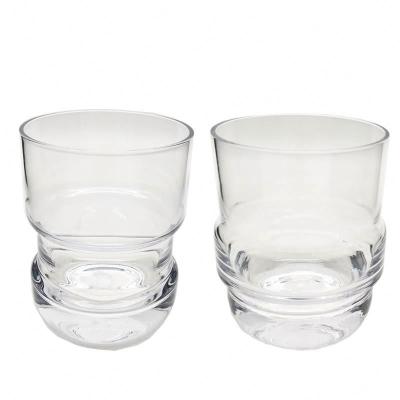 China New Gold Rim Luxury Shaped Whiskey Glass Mug Brand New Classic/Postmodern Home Glass Cup for sale