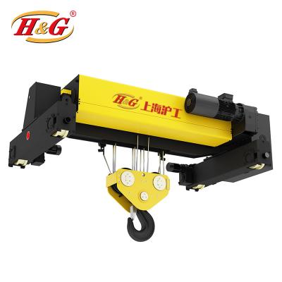 China Hotels European Type 50t Girder Electric Wire Rope Crane Double Reeving: 12/2 China Crane Overhead Traveling Crane for sale