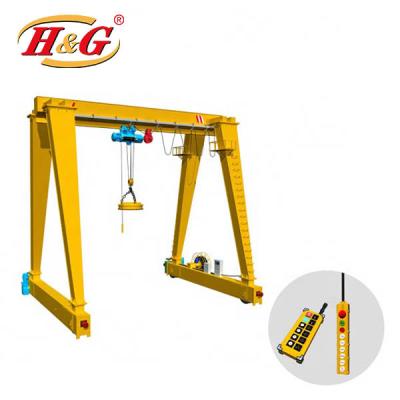 China Gantry Crane Wire Rope Electric Hoist Outdoor Single Girder Gantry Crane 16t 25t for sale