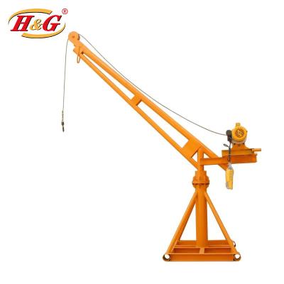 China Portable Bridge Crane Building Material Lifting Equipment 100kg 500kg 1000kg Mini Lift Crane 360 ​​Degree Rotate JIB Mobile Mini Crane for sale