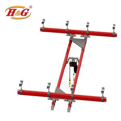 China Bridge Crane HUGONG Combined Bridge Crane Mobile Monorail KBK Double Girder Suspension Crane for sale