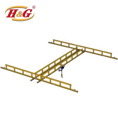 China Selling bridge crane 1000KG 2000KG high quality single girder or double girder suspension cranes KBK overhead cranes for sale