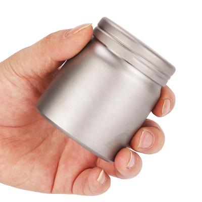 China Outdoor titanium or homeuse EDC tank storage box alloy cylinder coffee tea cans box multi-function tools case ultralight portable container for sale