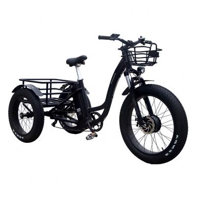 China Cargo 3 Wheel Delivery Bikes Frame Baby Tricycle E-Cargo E-Cargo Family E Bicycle For Food E-bike Tricycles 1000W Electric Cargo Bike for sale