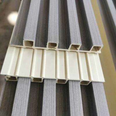 China China wholesaler 160*24 mm WPC modern nature wood grain texture film pvc interior wall cladding panel for sale