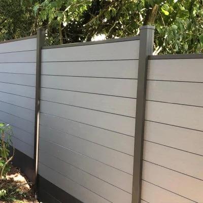 China Factory wholesale 2022 easily assembled wpc fence boards wooden plastic composite fencing cheap composite wpc fence panel for sale