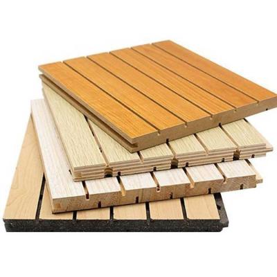 China 2022 Hotel Decor Acoustic Contemporary Industrial Soundproof Acoustic Slat Wooden Panel For Ceil for sale