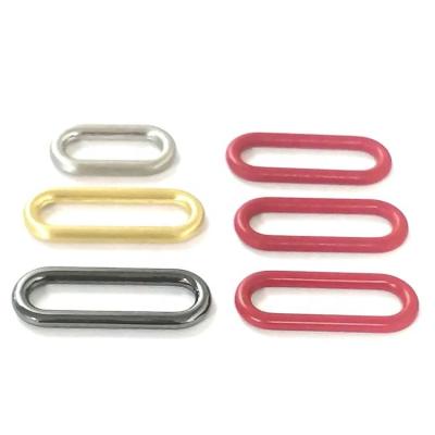 China Cheap High Quality Shoe Accessories Handbag Accessories Hardware Zinc Alloy Oval Ring For Shoe Bags Decoration for sale