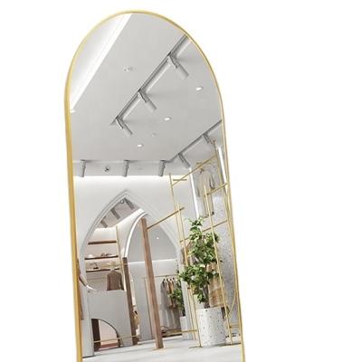 China Customized Black Minimalist 65*22 THUMB MIRROR ARCH Large Integral Floor Rack Bracket for sale