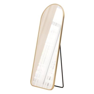 China Black Full Body Mirror Gold 65*22inch 80*180cm Minimalist View Wall Hanging Mirror for sale