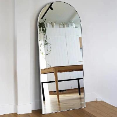 China Large Factory Supply Gold Purchase Minimalist Hanging Custom Manufacturer Arch Floor Dressing Full Body Length Glass Mirror for sale