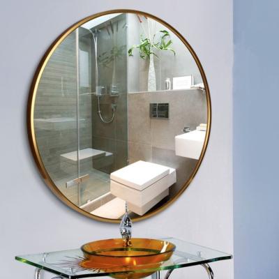 China Minimalist Custom Best Selling Gold 40cm Wall Hanging Aluminum Alloy Frame Hanging 60cm Round Mirror for sale