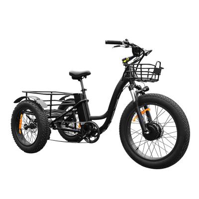 China Aluminum alloy EEC certified front powerful electric motor tricycle 500w 750w tricycle 3 wheel e bicycle for elderly people for sale