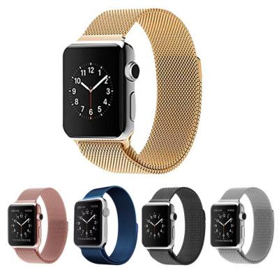 China 2021 Stainless Steel Keepwin Apple Watch 6 Band Wide Vintage Watch Band Cuff Milanese Watch Band For Apple 44mm 42mm 40mm 38mm for sale